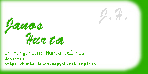 janos hurta business card